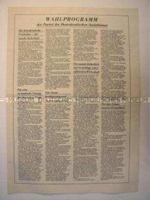 Sonderdruck der PDS zur Volkskammerwahl am 18. März 1990