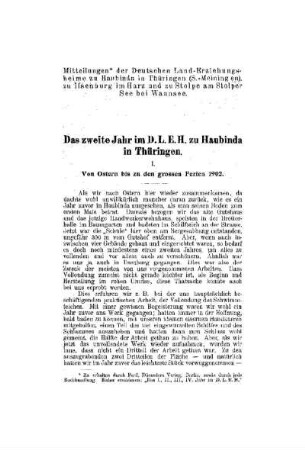 Das zweite Jahr im D.L.E.H. zu Haubinda in Thüringen : von Ostern bis zu den grossen Ferien 1902
