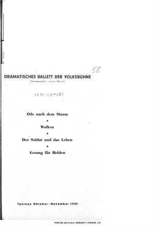 Dramatisches Ballett der Volksbühne