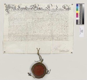 Kaiser Leopold I. bestätigt Johannes Baptist [Hemm], Abt von St. Emmeram, alle Regalien, Lehen und Rechte, die das Reichsstift bisher innegehabt hat. S=A