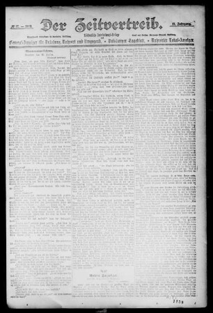 Der Zeitvertreib. 1901-1903