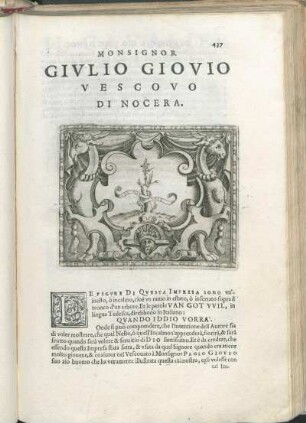 Monsignor Givlio Giovio Vescovo Di Nocera.