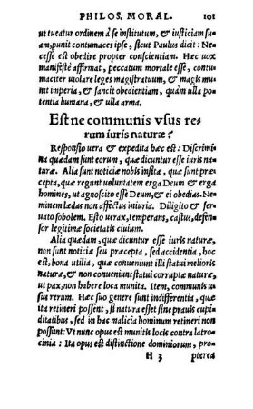 Est ne communis vsus rerum iuris naturæ?