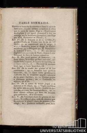 Table sommaire