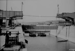 Bau Staustufe Kachlet/Donau
