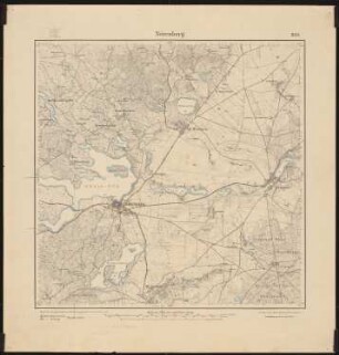 Bebauungsplan der Stadterweiterung, Nörenberg: Planungsunterlage: Messtischkarte 1892 (1911), Teilblatt 1155 (Nörenberg) 1:25000