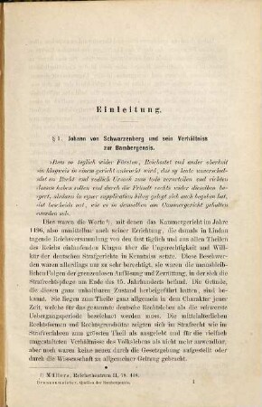 Die Quellen der Bambergensis : ein Beitrag zur Geschichte des deutschen Strafrechts