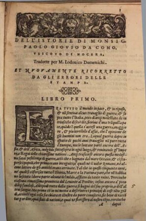Delle Istorie Del Suo Tempo : Con una Selva, annotationi di varia istoria, nellaquale si ha notitia delle e cose più rare, che sono state ricordate sommariamente dal Giovio ..., 1