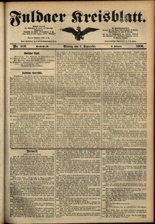 Ausgabe vom Montag, den 06. September 1909.