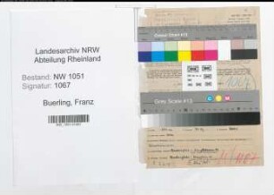 Entnazifizierung Franz Buerling , geb. 27.11.1887 (Dachdecker)