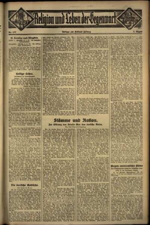 Dritte Ausgabe vom Sonntag, den 05. August 1934.