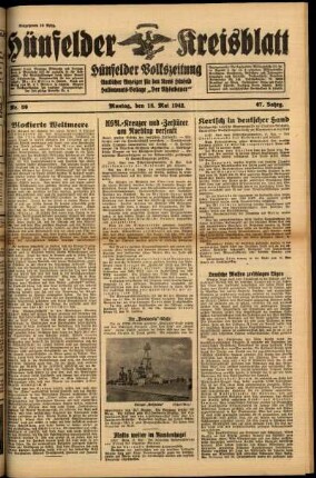 Ausgabe vom Montag, den 18. Mai 1942.