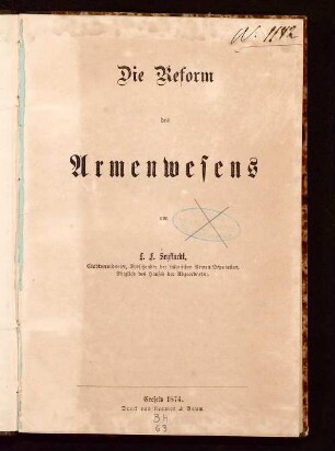 Die Reform des Armenwesens