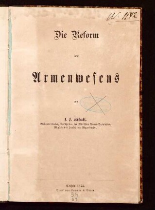 Die Reform des Armenwesens