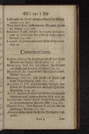 Commercium.