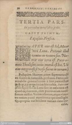 Tertia Pars. De probatione metaphysicae prolis.