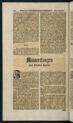 216-217, Anmerckungen zum siebenten Capitel