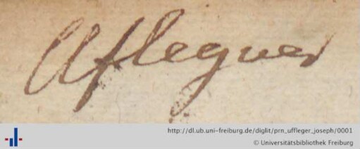 Autogramm (Aus: UB Freiburg, NB1/102)