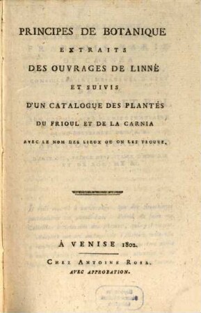 Principes de Botanique