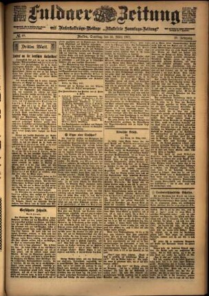 Dritte Ausgabe vom Samstag, den 23. März 1901.
