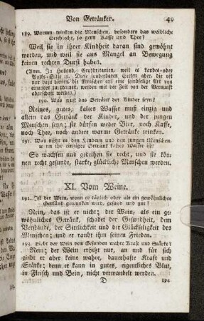 XI. Von Weine.