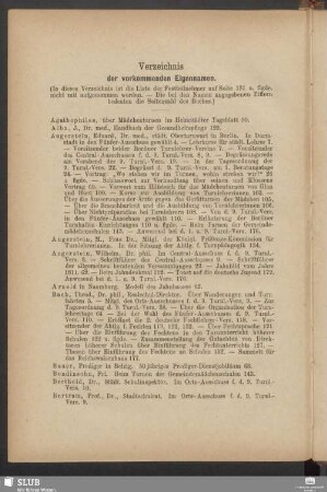 Verzeichnis der vorkommenden Eigennamen