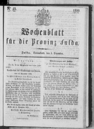 Nr. 49, Ausgabe vom 3. Dezember 1859
