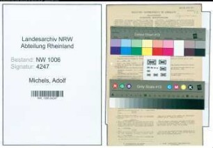 Entnazifizierung Adolf Michels , geb. 20.03.1908 (Radiotechniker)