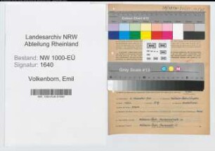 Entnazifizierung Emil Volkenborn, geb. 04.11.1904 (Stadtbauinspektor)