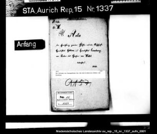 Die Setzung von Grenzpfählen bei den Herrlichkeiten Gödens und Evenburg