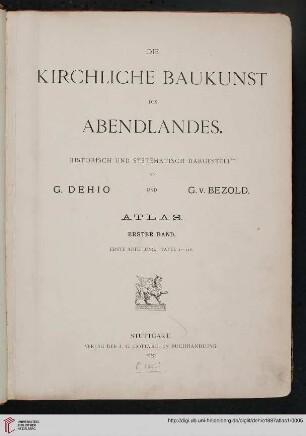 Atlas 1: Die kirchliche Baukunst des Abendlandes: Tafel 1 - 116