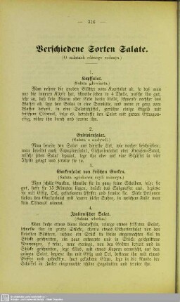 Verschiedene Sorten Salate
