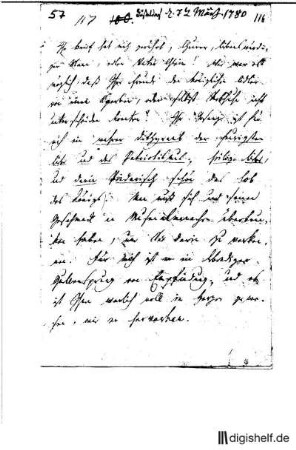 57: Brief von Wilhelm Heinse an Johann Wilhelm Ludwig Gleim