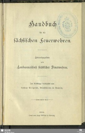 Handbuch für die sächsischen Feuerwehren