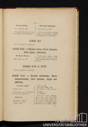 Classe XLV. Classe XLVI. - Glandes nulles, fleurs rosacées, chair jaune, adhérente. Classes XLVII et XLVIII