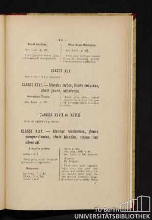 Classe XLV. Classe XLVI. - Glandes nulles, fleurs rosacées, chair jaune, adhérente. Classes XLVII et XLVIII