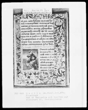 Gebetbuch — Der heilige Christophorus, Folio 41recto