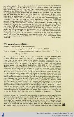 Wir empfehlen zu lesen.