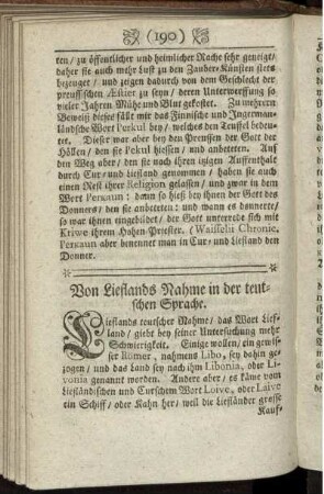 Von Lieflands Nahme in der teutschen Sprache.