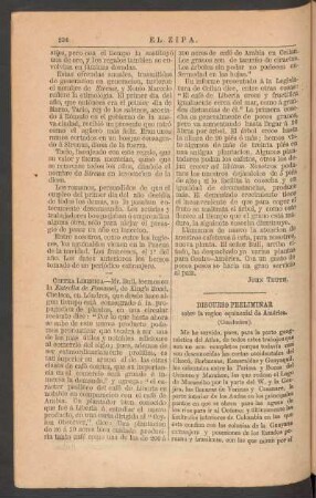 Discurso preliminar sobre la región equinoccial de América. - (Conclusión).