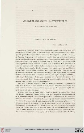11: Correspondances particulières de la Gazette des Beaux-Arts