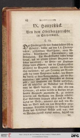 IX. Hauptstück