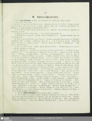 II. Unterrichtsmittel