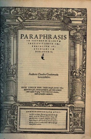Paraphrasis in secundum librum Institutionum