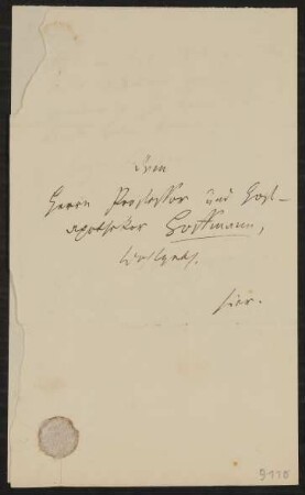 Brief von Friedrich Peucer an Karl August Hoffmann vom 13.1.1831