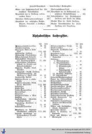 Alphabetisches Sachregister.