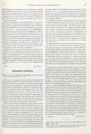 Ökumenik: Catholica