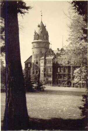 Detmolder Schloss um 1939. Detmold. Schlossplatz. Papierabzug