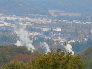 Mayen/Eifel - Stadtübersicht : Überblick über die Stadt Mayen in der Eifel, aufgenommen am 8. Oktober 2012