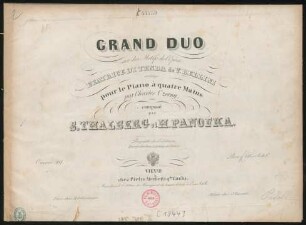 Grand Duo sur des Motifs de l'Opéra: Beatrice Di Tenda de V. Bellini : Oeuvre 49.